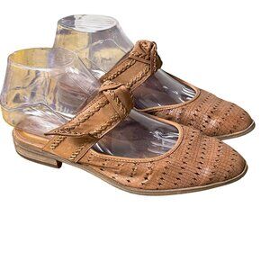 Lucky Brand Grenaldie Whipstitch Leather Mules Sz 6.5 (APPROX SIZE SEE DESCRIP)